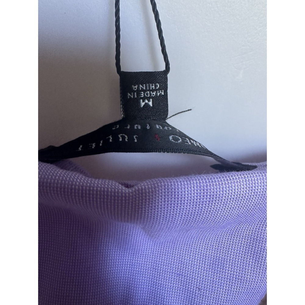 NWT! Romeo & Juliet Couture Lavender Cold-Shoulder Embroidered Button-Front Top - Picture 5 of 6